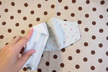 Cotton mask. Muslin cloth. Used for dust and corona virus protec