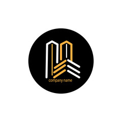 apartment building modern logo simple vector design