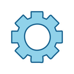 Gear line and fill style icon vector design