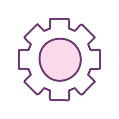Gear line style icon vector design
