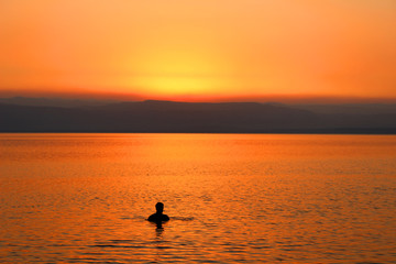 surfer at sunset