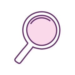 Isolated lupe line style icon vector design