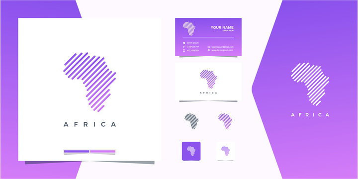 African Map Logo - Premium vector