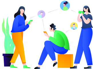 business woman and man