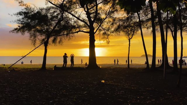 Pantai Tanjung Aru beach Kota Kinabalu, Malaysia