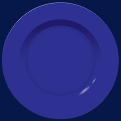 Blue flat plate