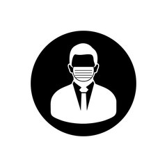 Air Pollution Rounded Icon. Editable Vector EPS Symbol Illustration.