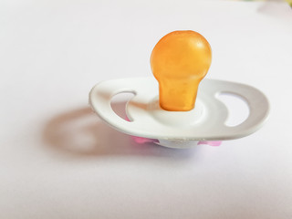 pacifier one pink isolated for background