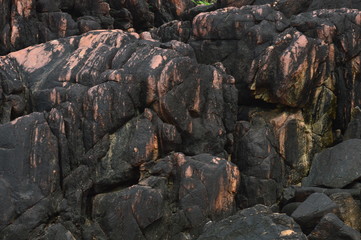 red rocks in the mountains