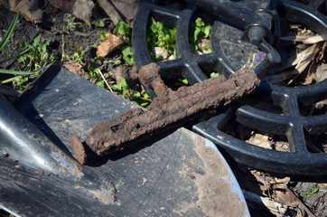 Soviet rifle bolt. WWII time. Found with metal detector. Poltava Region, Ukraine