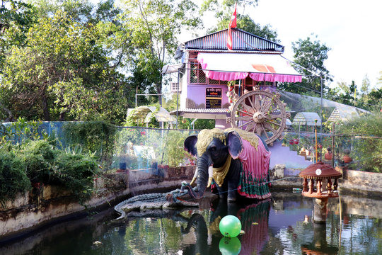 Gupta Vrindavan in Puri, Odisha, India. Sri Goura Bihar Ashrama. Interesting tourist place of Puri. Tourist spot in Puri Gupta Brindaban.