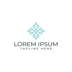 Design a Logo Template for your business, Modern and Nature Line, Abstract Flower Vector or Flowers and Leaves form a square