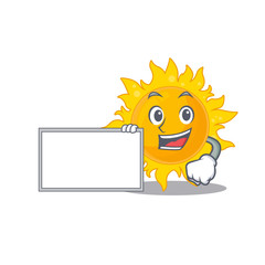 Summer sun cartoon character design style with board