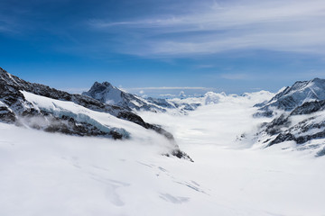 Fototapeta na wymiar Top View of Jungfrau Region