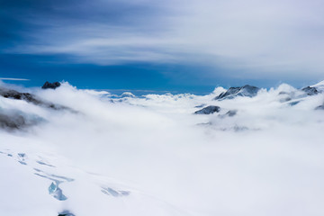 Cloudy View of Jungfrau Region