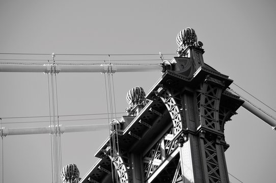 Low Angle View Of Manhattan Bridge Against Sky