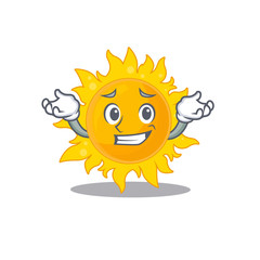 A picture of grinning summer sun cartoon design concept