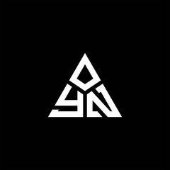 YN monogram logo with 3 pieces shape isolated on triangle - obrazy, fototapety, plakaty