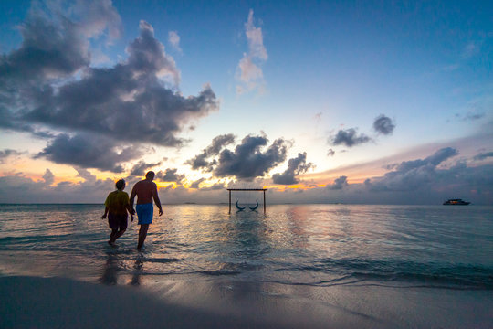 The beautifull beach of Dhangethi, maldives. Known for Diving, day tour for resort and this beautifull beaches and the swing in the water