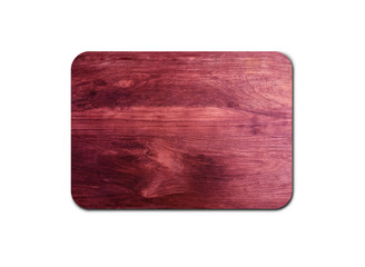 Wooden cutting board texture isolated on white background with clipping path for design