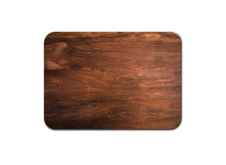 Wooden cutting board texture isolated on white background with clipping path for design