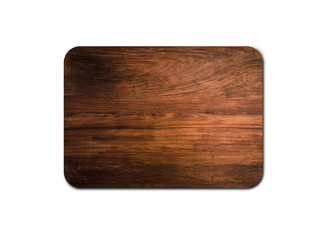 Wooden cutting board texture isolated on white background with clipping path for design