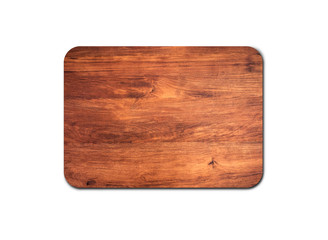 Wooden cutting board texture isolated on white background with clipping path for design