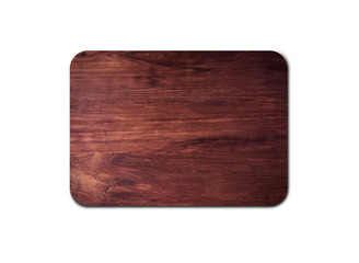 Wooden cutting board texture isolated on white background with clipping path for design