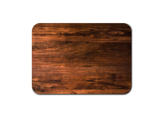 Wooden cutting board texture isolated on white background with clipping path for design