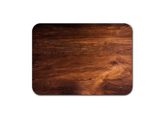 Wooden cutting board texture isolated on white background with clipping path for design