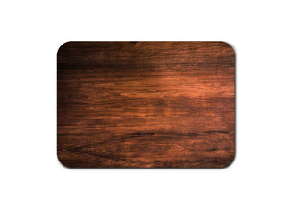 Wooden cutting board texture isolated on white background with clipping path for design