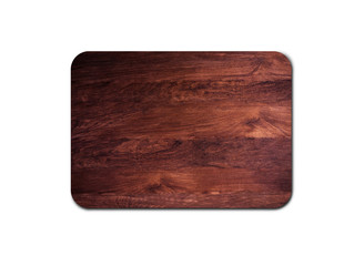 Wooden cutting board texture isolated on white background with clipping path for design