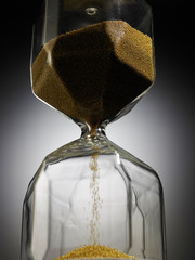 close up of hour glass