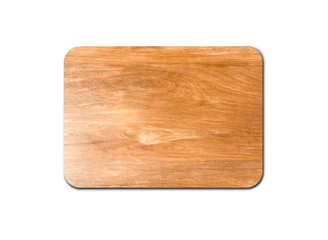 Closeup of pine wooden board isolated on white background with copy space and clipping path for design
