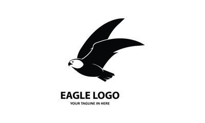 silhouette A simple eagle, suitable for business symbols or logos