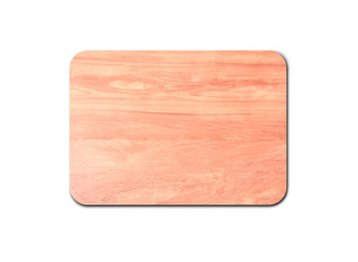 Closeup of pine wooden board isolated on white background with copy space and clipping path for design