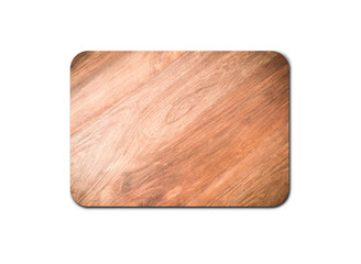 Closeup of pine wooden board isolated on white background with copy space and clipping path for design
