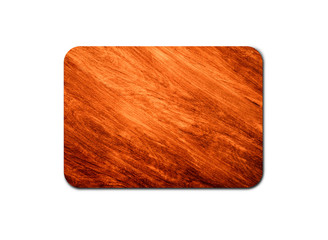 Closeup of pine wooden board isolated on white background with copy space and clipping path for design