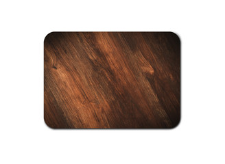 Closeup of pine wooden board isolated on white background with copy space and clipping path for design