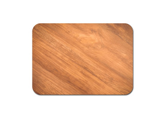 Closeup of pine wooden board isolated on white background with copy space and clipping path for design
