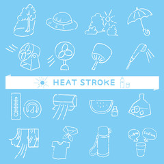 heat stroke icon suite