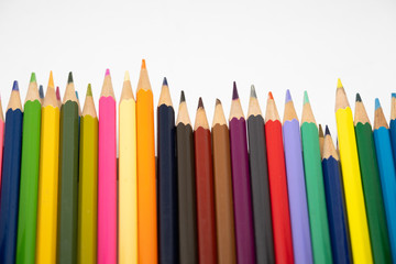 A brightly colored pencils for kid