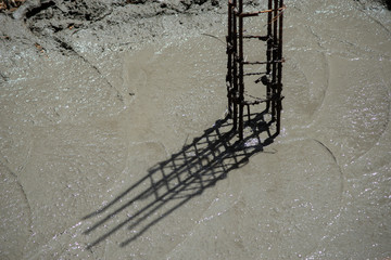 Steel structure in concrete