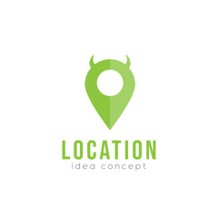 Creative Location and Map Concept Logo Design Template