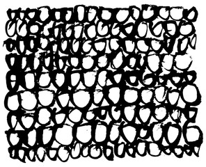 Geometric circle ornament drawn with brush and ink. Black and white vector illustration. Can be used in social networks, for articles, publications, postcards, print, poster, sticker, on a T-shirt.