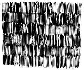 The texture of the strokes of hand-drawn brush and ink. Black and white vector illustration. Can be used in social networks, for articles, publications, postcards, print, poster, sticker, on a T-shirt