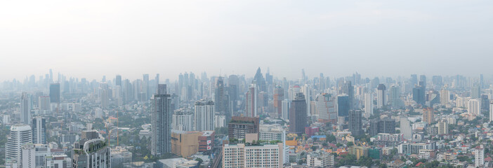 PM 2.5-Bangkok city Thailand air pollution remains at hazardous levels PM2.5 levels pollutants on November 2019 - minute dust and smoke level high