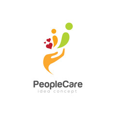 Creative Care Concept Logo Design Template