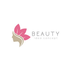 Creative Beauty Concept Logo Design Template