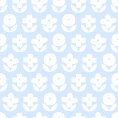Obraz premium seamless pattern, flower nordic style art surface design for fabric scarf and decor 